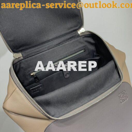 Replica Loewe Goya Backpack in Soft Natural Calfskin 66009 Dark Brown/ 10