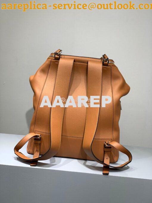 Replica Loewe Goya Backpack in Soft Natural Calfskin 66009 Rust 9