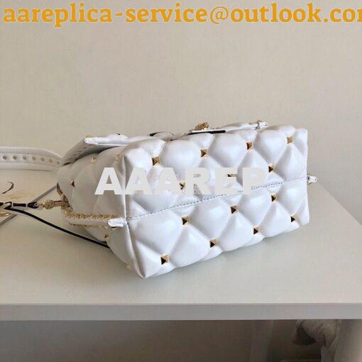 Replica Valentino Candystud Top Handle Bag VLTN White 5