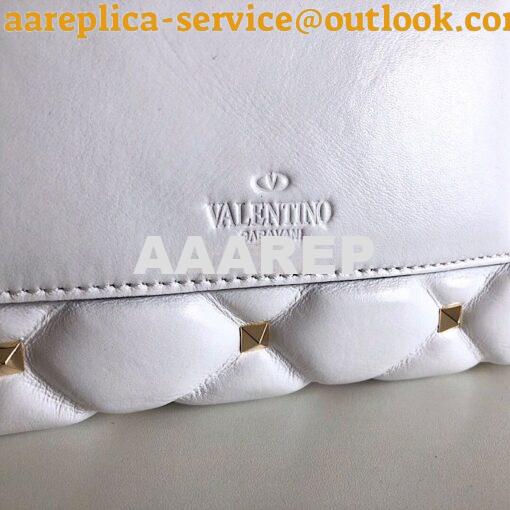 Replica Valentino Candystud Top Handle Bag Wine White 9