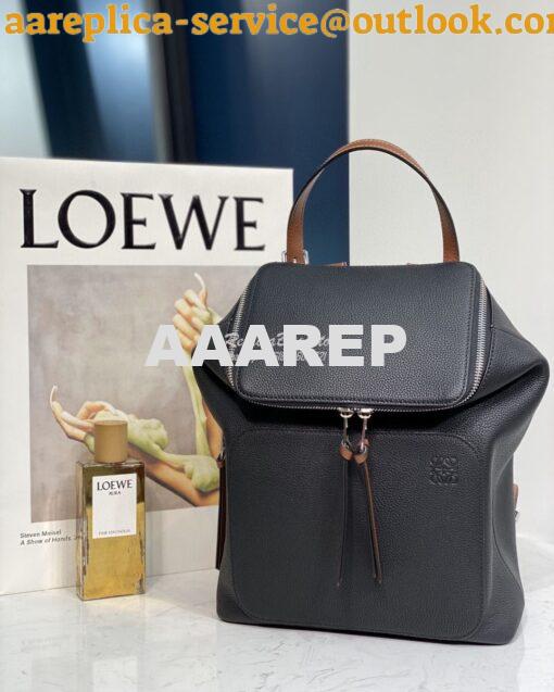 Replica Loewe Goya Small Backpack 66019 Black/Pecan 2