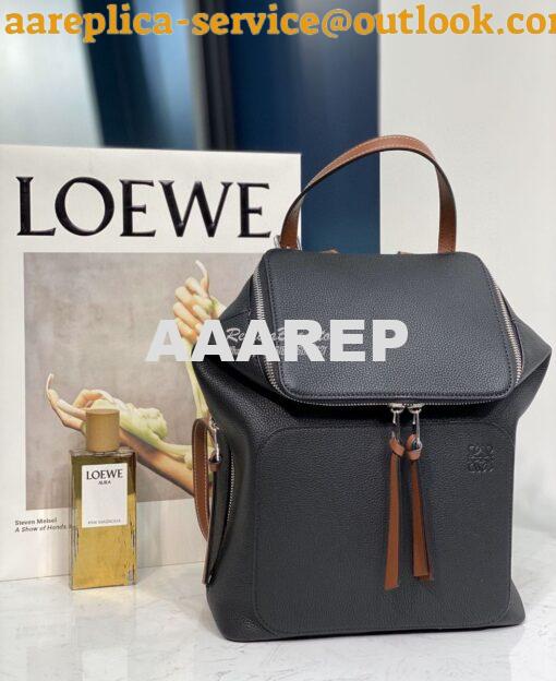 Replica Loewe Goya Small Backpack 66019 Black/Pecan 3