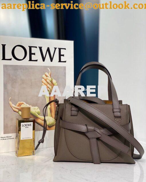 Replica Loewe Gate Top Handle Mini Bag 66042 Dark Taupe 3