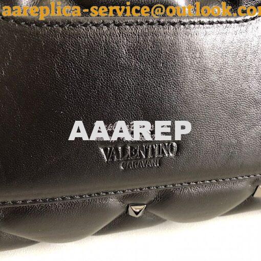 Replica Valentino Garavani Candystud Leather Clutch with Black Studs 6