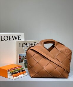 Replica Loewe Woven Basket Bag 66081 Tan