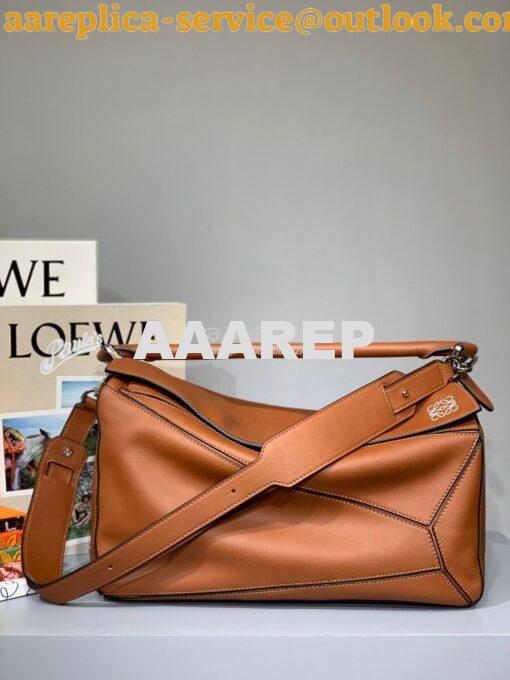 Replica Loewe Puzzle Large Bag in Soft Grained Leather 66003 Tan 4