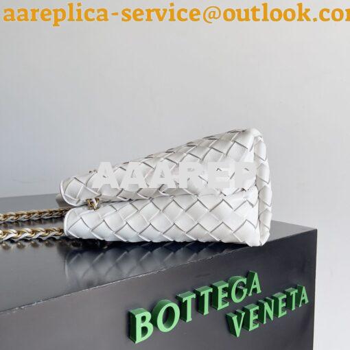 Replica Bottega Veneta BV Small Andiamo With Chain 786008 White Intrec 6