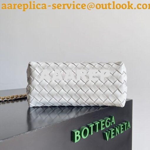 Replica Bottega Veneta BV Small Andiamo With Chain 786008 White Intrec 10