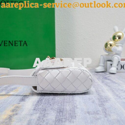 Replica Bottega Veneta Mini Andiamo White Lamb Leather Shoulder Bag 4