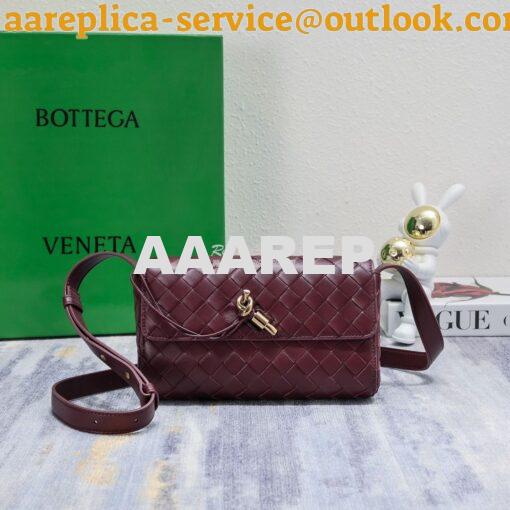 Replica Bottega Veneta Mini Andiamo wine red Lamb Leather Shoulder Bag