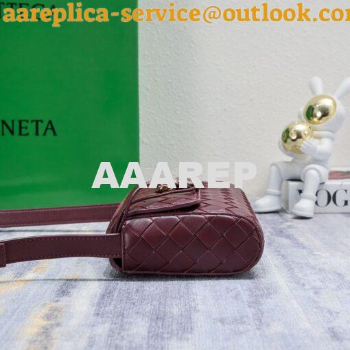 Replica Bottega Veneta Mini Andiamo wine red Lamb Leather Shoulder Bag 3