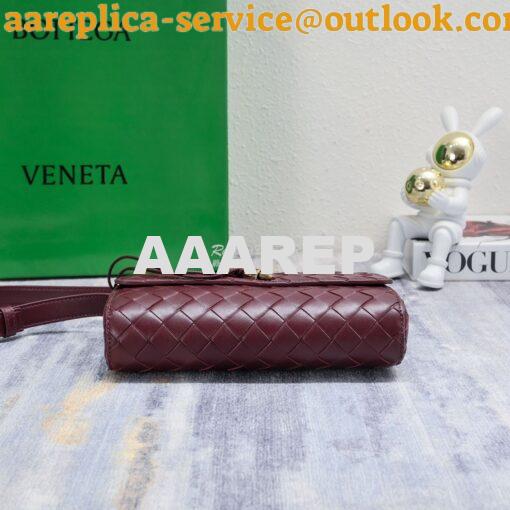 Replica Bottega Veneta Mini Andiamo wine red Lamb Leather Shoulder Bag 4
