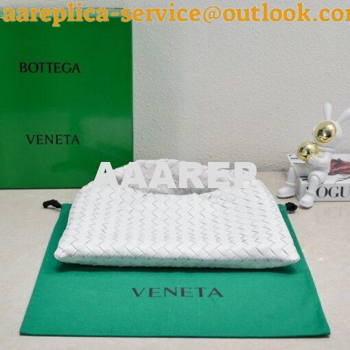 Replica Bottega Veneta BV Small Hop Intrecciato Leather 763966 White 3