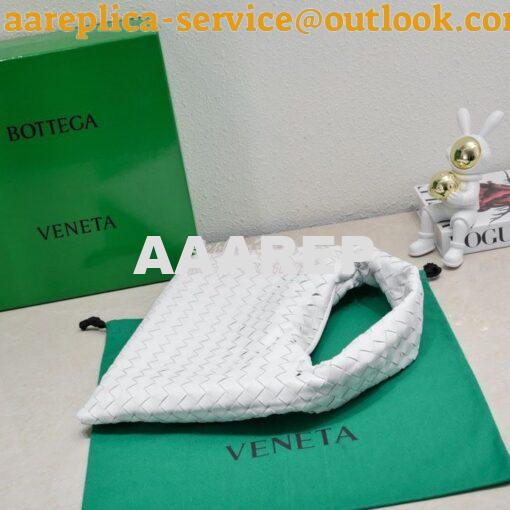 Replica Bottega Veneta BV Small Hop Intrecciato Leather 763966 White 9