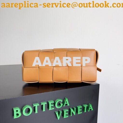 Replica Bottega Veneta BV Small Brick Cassette Calfskin 729251 Caramel 9