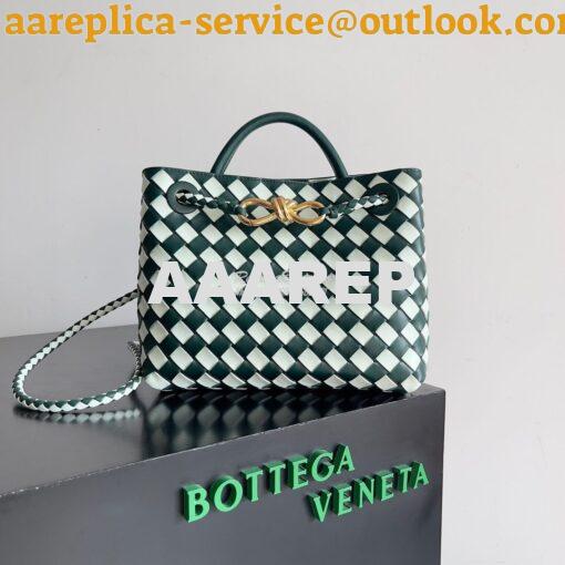 Replica Bottega Veneta BV Small Andiamo 766014 Emerald green / glacier 2