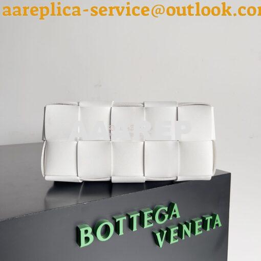 Replica Bottega Veneta BV Small Brick Cassette Calfskin 729251 White 9