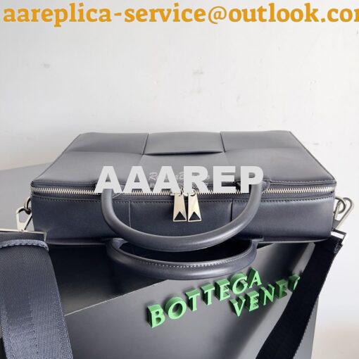 Replica Bottega Veneta BV Arco Briefcase Intreccio leather 680120 Blac 2