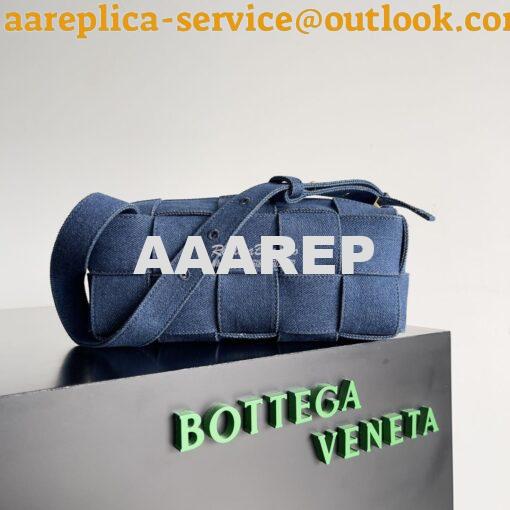 Replica Bottega Veneta BV Small Brick Cassette Bag 729166 in jean blue 2
