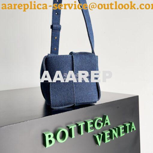 Replica Bottega Veneta BV Small Brick Cassette Bag 729166 in jean blue 3