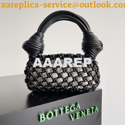 Replica Bottega Veneta BV Double Knot Top Handle Bag 717151 black