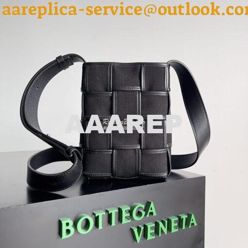 Replica Bottega Veneta BV Cassette Phone Pouch 742996 black