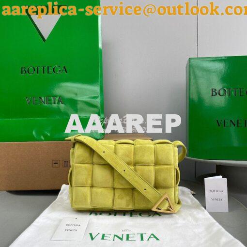 Replica Bottega Veneta BV Padded Cassette Bag in Suede Kiwi 591970v