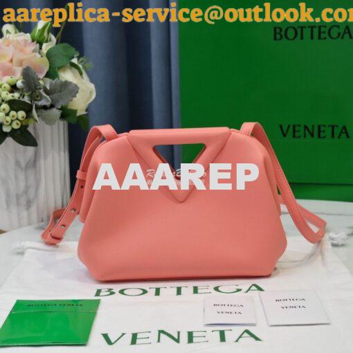 Replica Bottega Veneta BV Point Leather Top Handle Bag 658476 Peachy