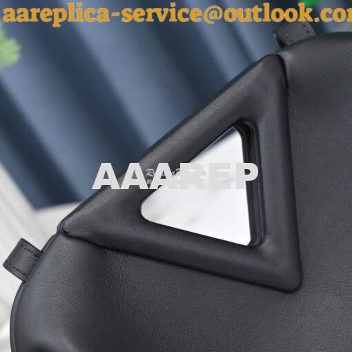 Replica Bottega Veneta BV Point Leather Top Handle Bag 658476 Black 4
