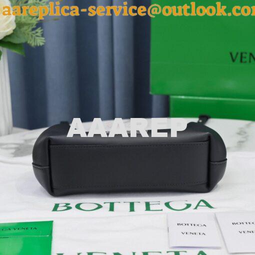 Replica Bottega Veneta BV Point Leather Top Handle Bag 658476 Black 5