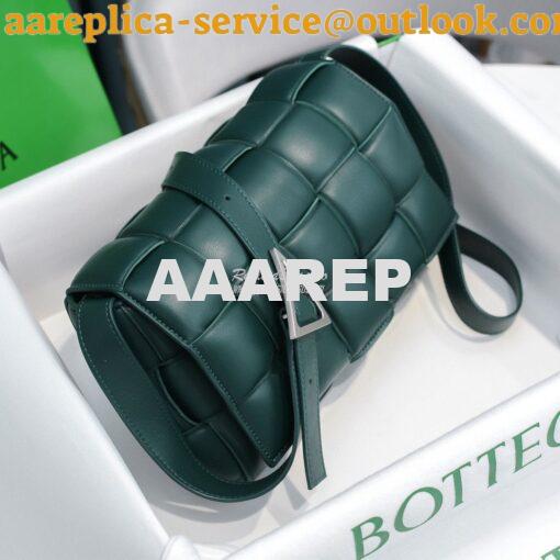 Replica Bottega Veneta BV Padded Cassette Bag in Dark Green Lambskin 5 3