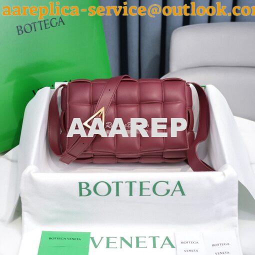 Replica Bottega Veneta BV Padded Cassette Bag in Bordeaux Lambskin 591