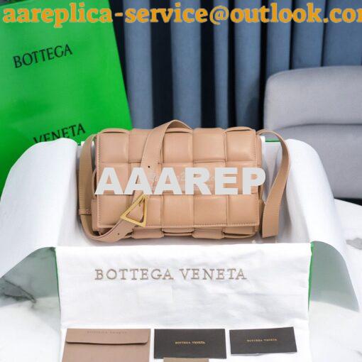 Replica Bottega Veneta BV Padded Cassette Bag in Almond Lambskin 59197