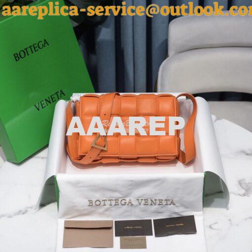 Replica Bottega Veneta BV Padded Cassette Bag in Orange Lambskin 59197