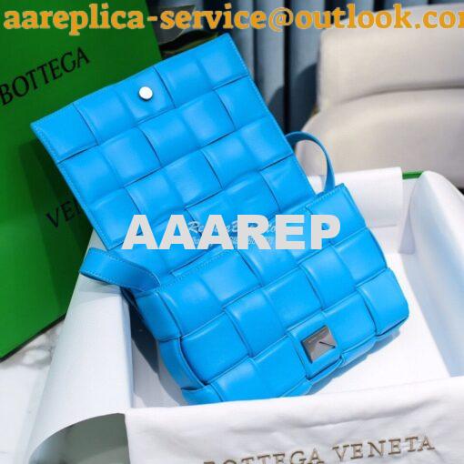 Replica Bottega Veneta BV Padded Cassette Bag in Blue Lambskin 591970v 5