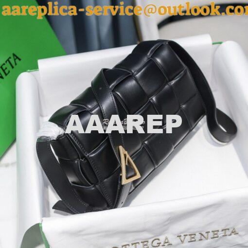 Replica Bottega Veneta BV Padded Cassette Bag in Black Lambskin 591970 3