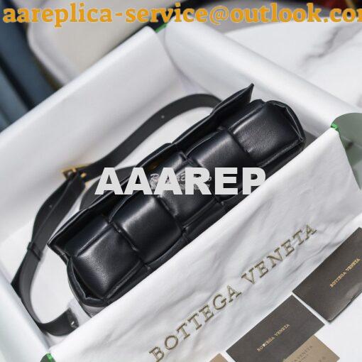 Replica Bottega Veneta BV Padded Cassette Bag in Black Lambskin 591970 4