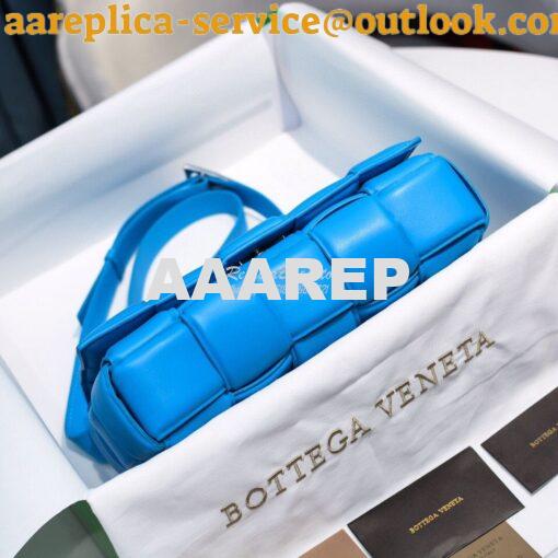 Replica Bottega Veneta BV Padded Cassette Bag in Blue Lambskin 591970v 8