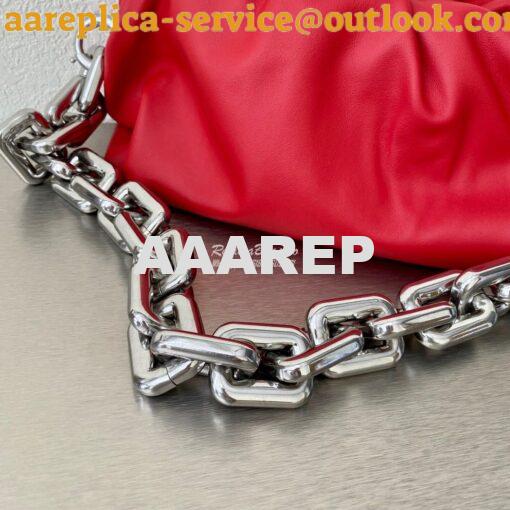 Replica Bottega Veneta The Chain Pouch 620230 Red Silver Chain 4