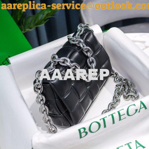 Replica  Bottega Veneta BV The Chain Cassette 631421 Black w Silver Ch 3