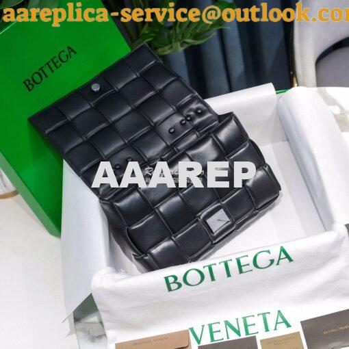 Replica  Bottega Veneta BV The Chain Cassette 631421 Black w Silver Ch 6