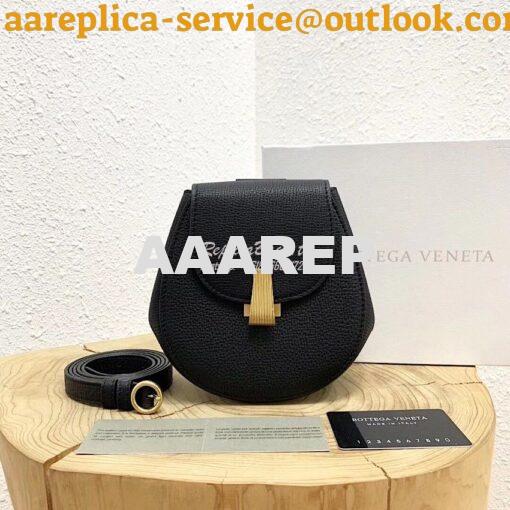 Replica Bottega Veneta Rounded Belt Bag 576643 Black
