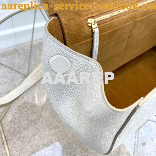 Replica Bottega Veneta BV Small Angle Bag in Palmellato 592139 White 8