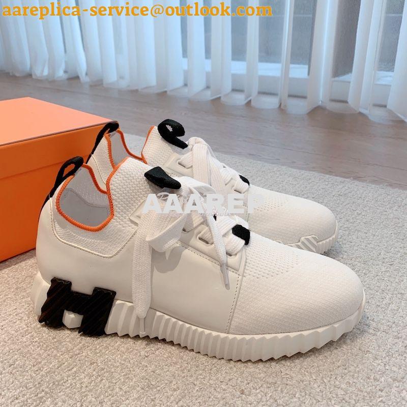 Replica Hermes Men Female Depart Sneaker Knit And Calfskin H212918Z ii 3 Replica Hermes Men Female Depart Sneaker Knit And Calfskin H212918Z ii 3