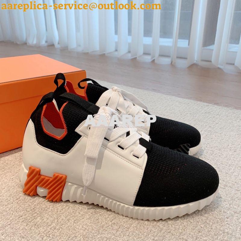 Replica Hermes Men Female Depart Sneaker Knit And Calfskin H212918Z ii 10 Replica Hermes Men Female Depart Sneaker Knit And Calfskin H212918Z ii 10