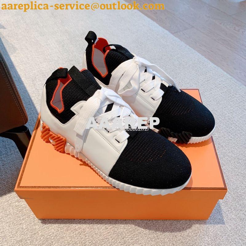 Replica Hermes Men Female Depart Sneaker Knit And Calfskin H212918Z ii 11 Replica Hermes Men Female Depart Sneaker Knit And Calfskin H212918Z ii 11