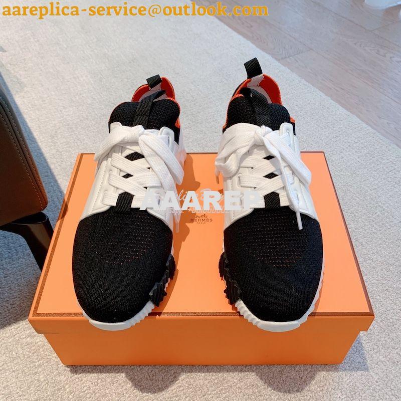 Replica Hermes Men Female Depart Sneaker Knit And Calfskin H212918Z ii 12 Replica Hermes Men Female Depart Sneaker Knit And Calfskin H212918Z ii 12