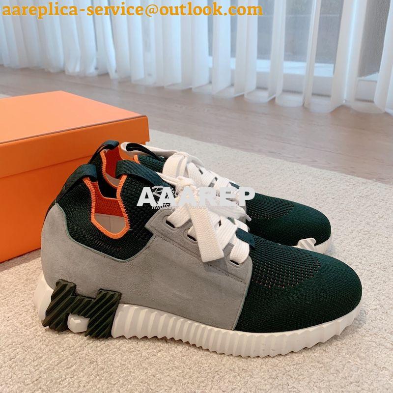 Replica Hermes Men Female Depart Sneaker Knit And Calfskin H212918Z ii 18 Replica Hermes Men Female Depart Sneaker Knit And Calfskin H212918Z ii 18