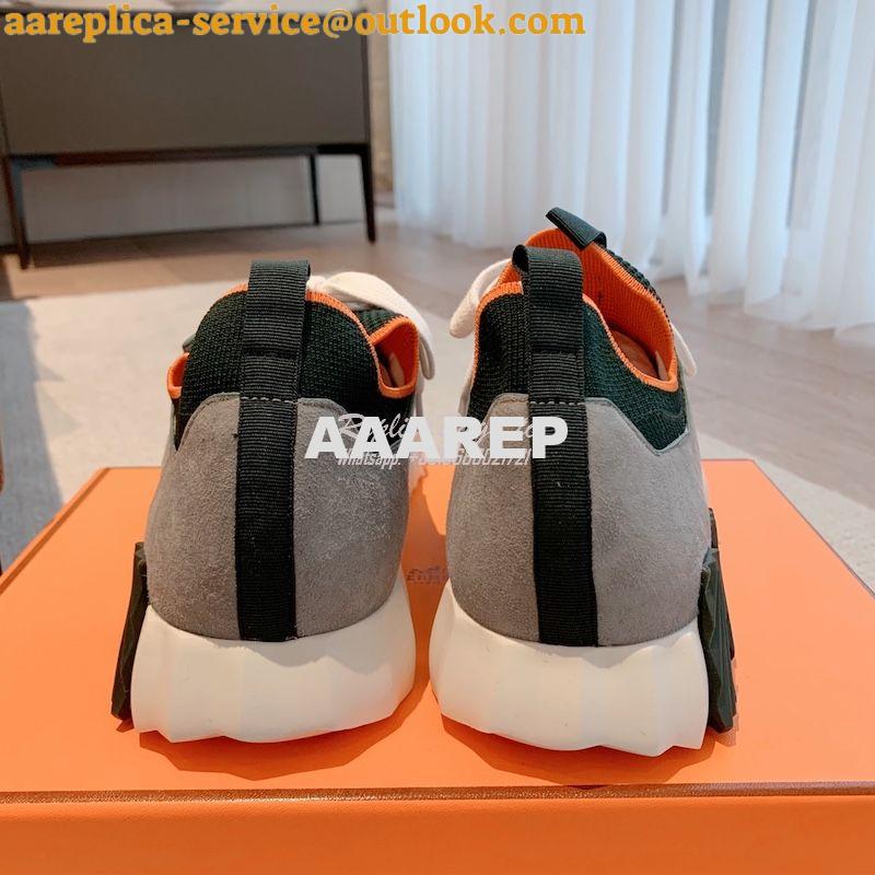 Replica Hermes Men Female Depart Sneaker Knit And Calfskin H212918Z ii 24 Replica Hermes Men Female Depart Sneaker Knit And Calfskin H212918Z ii 24