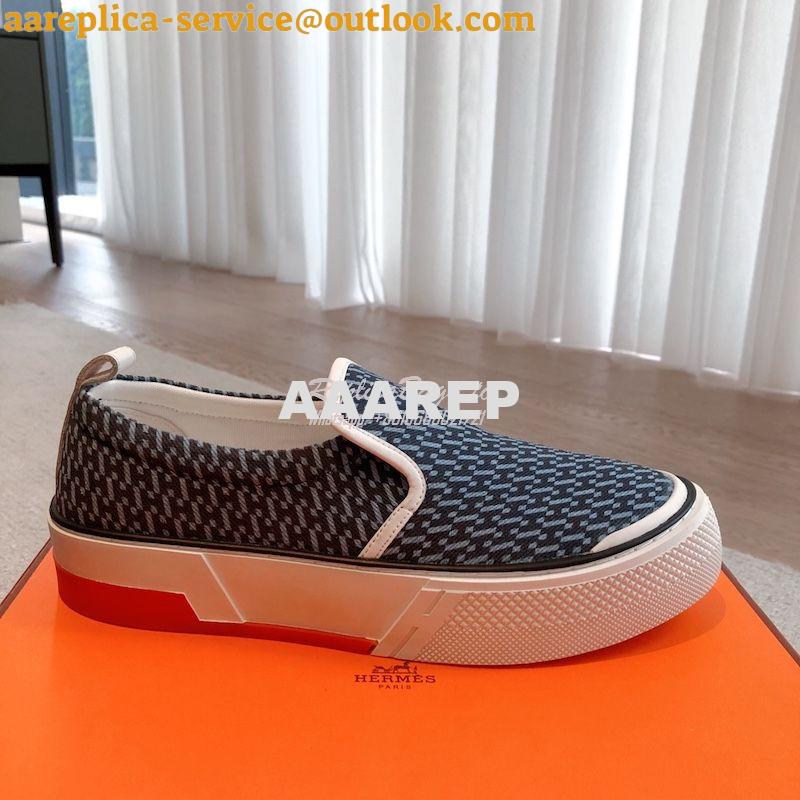 Replica Hermes Men Gliss Sneaker "H en Biais" denim And Calfskin H2317 6 Replica Hermes Men Gliss Sneaker "H en Biais" denim And Calfskin H2317 6